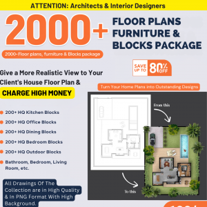 2000+ Blocks Package For Realistic Floor Plan